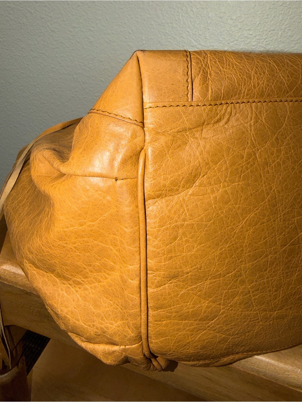 BALENCIAGA Tan Leather Sunday Bag - Picture 9 of 16